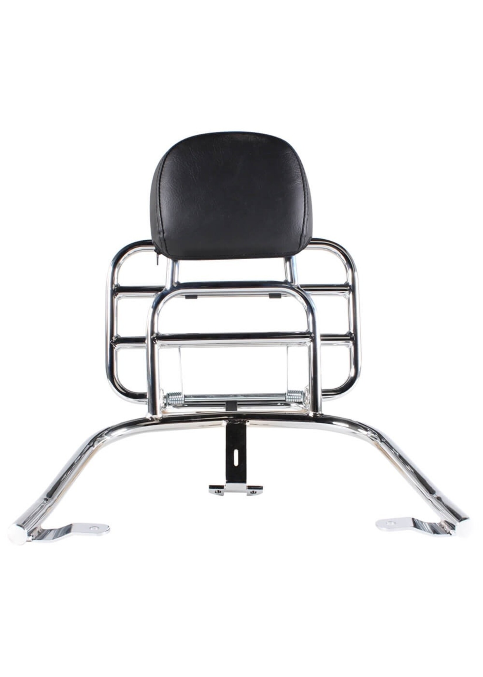 Accessories Rack, Vespa Primavera/Sprint Rear Chrome w/Backrest