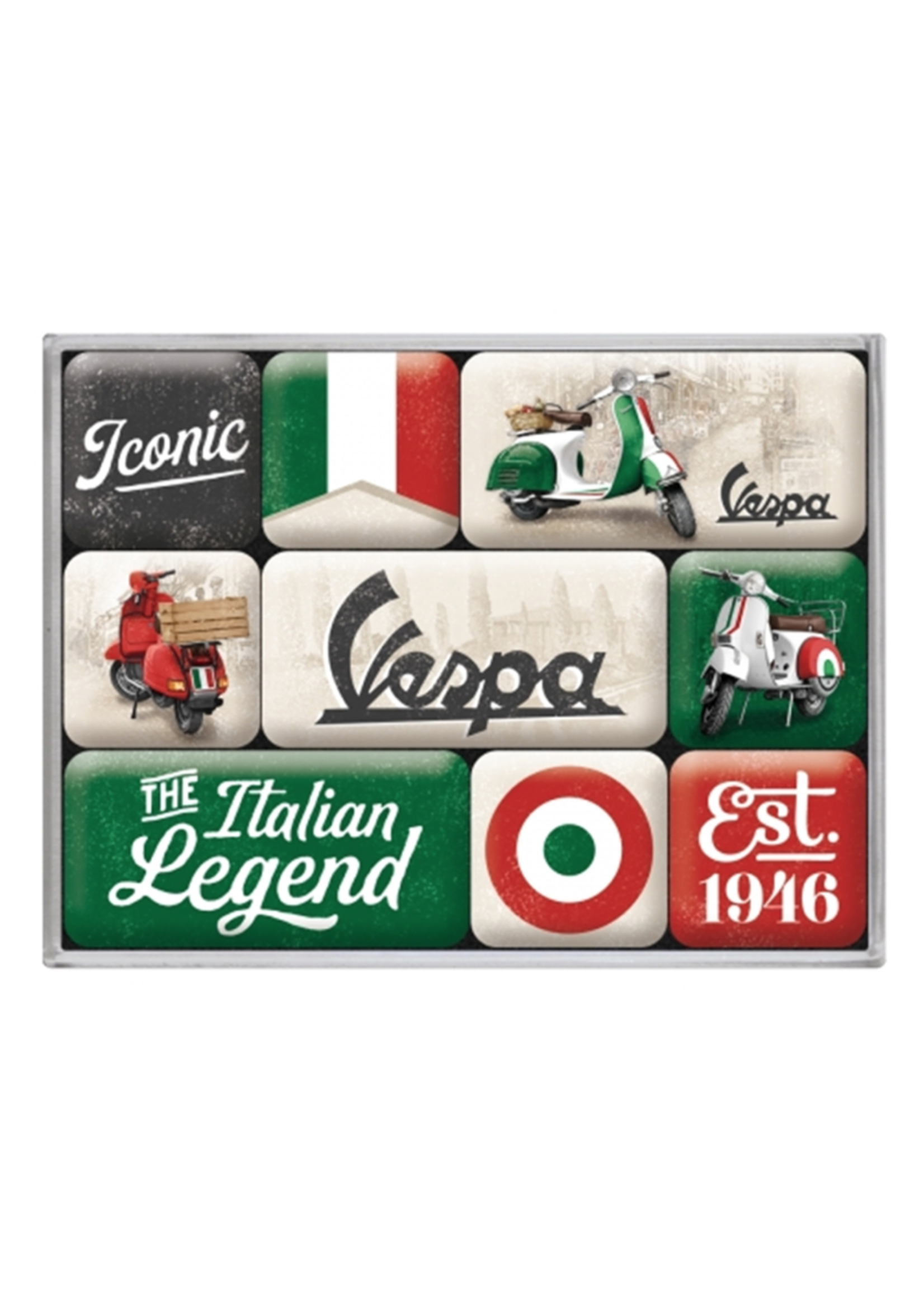 Magnet Set, Vespa Italian Legend 9pc