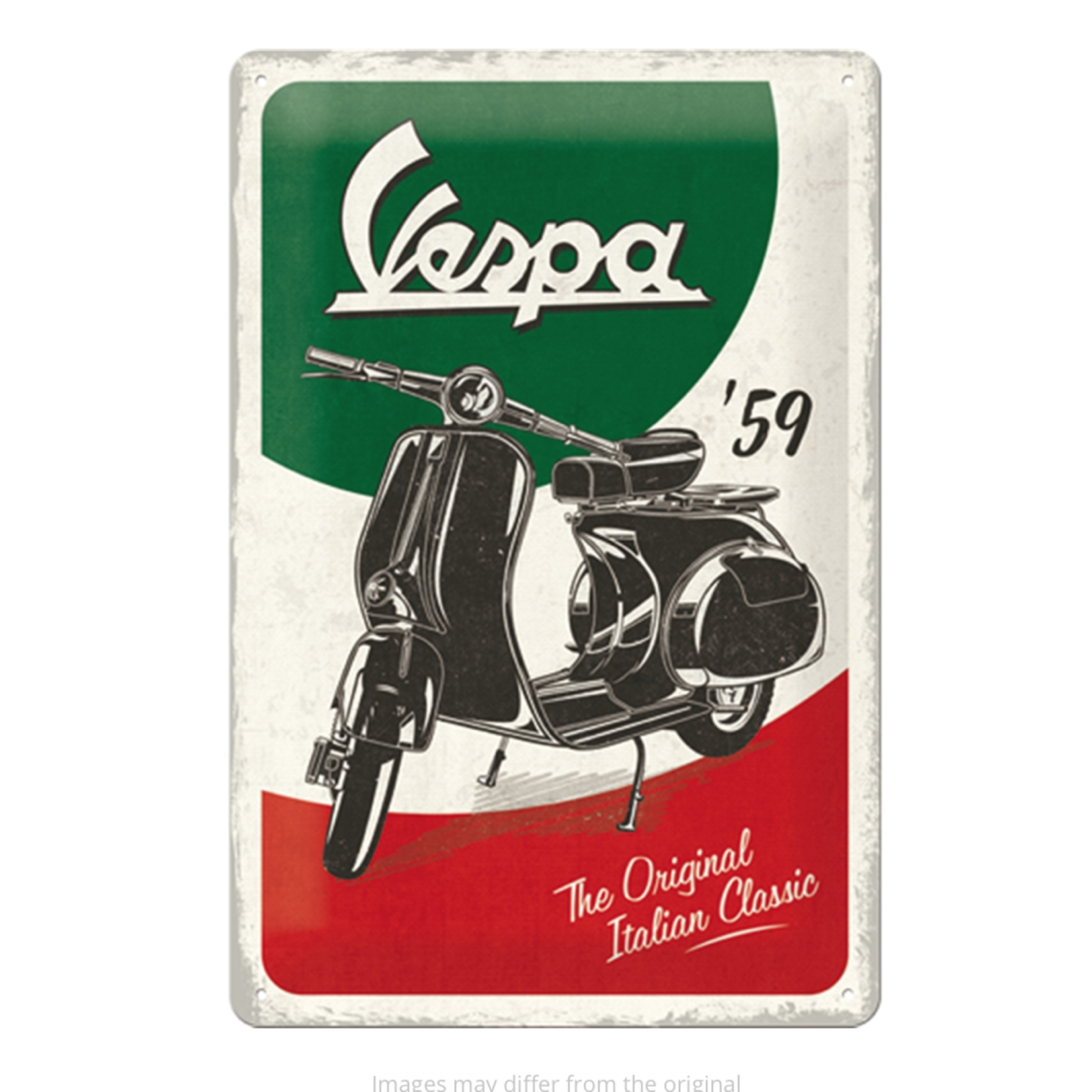 Lifestyle Sign, Metal Vespa The Italian Classic 20x30cm