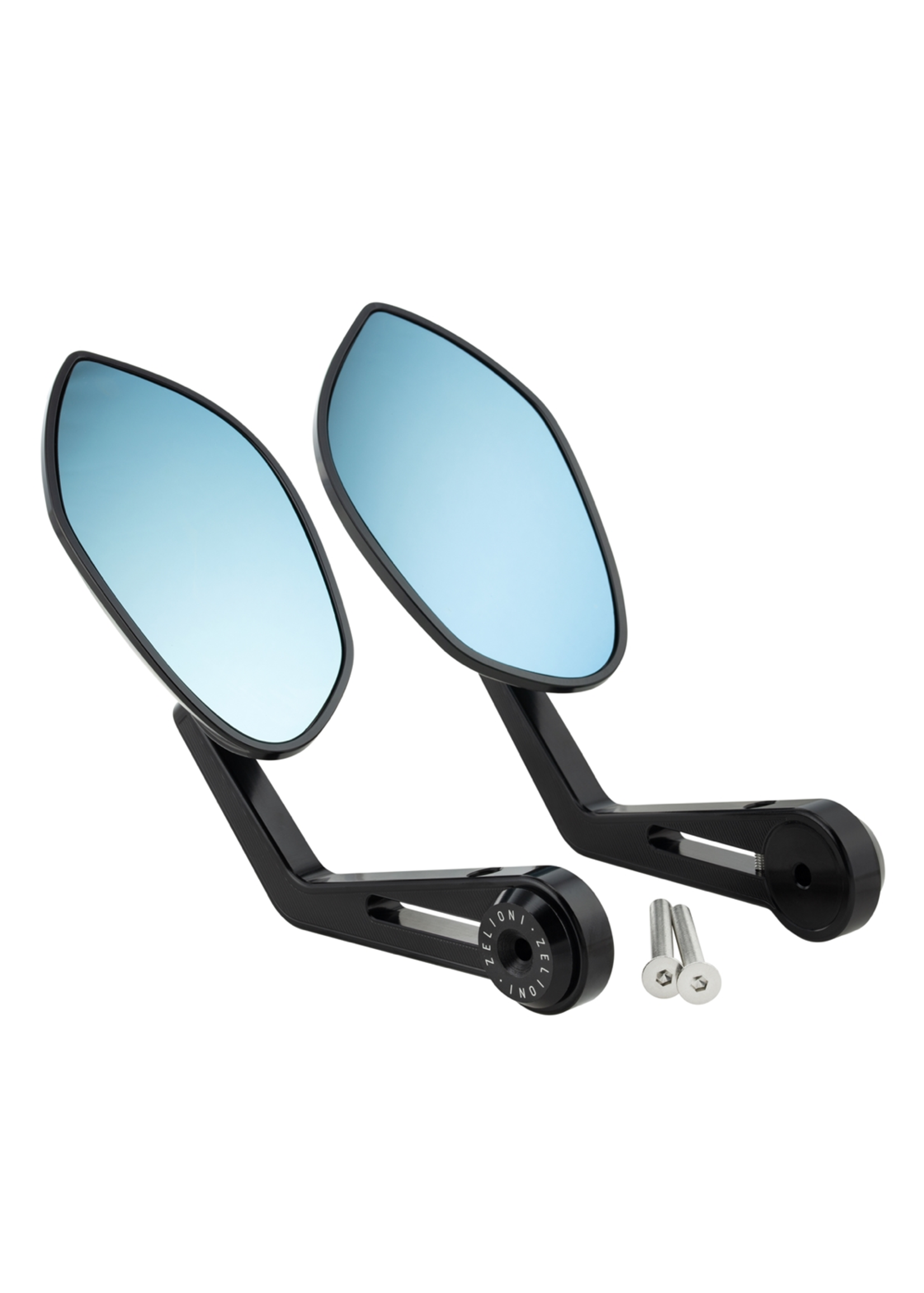 Mirror, Zelioni 135x75mm Bar End Oval Black