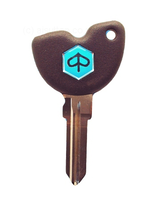 Parts Key Blank, Piaggio Black (With Immobilizer)