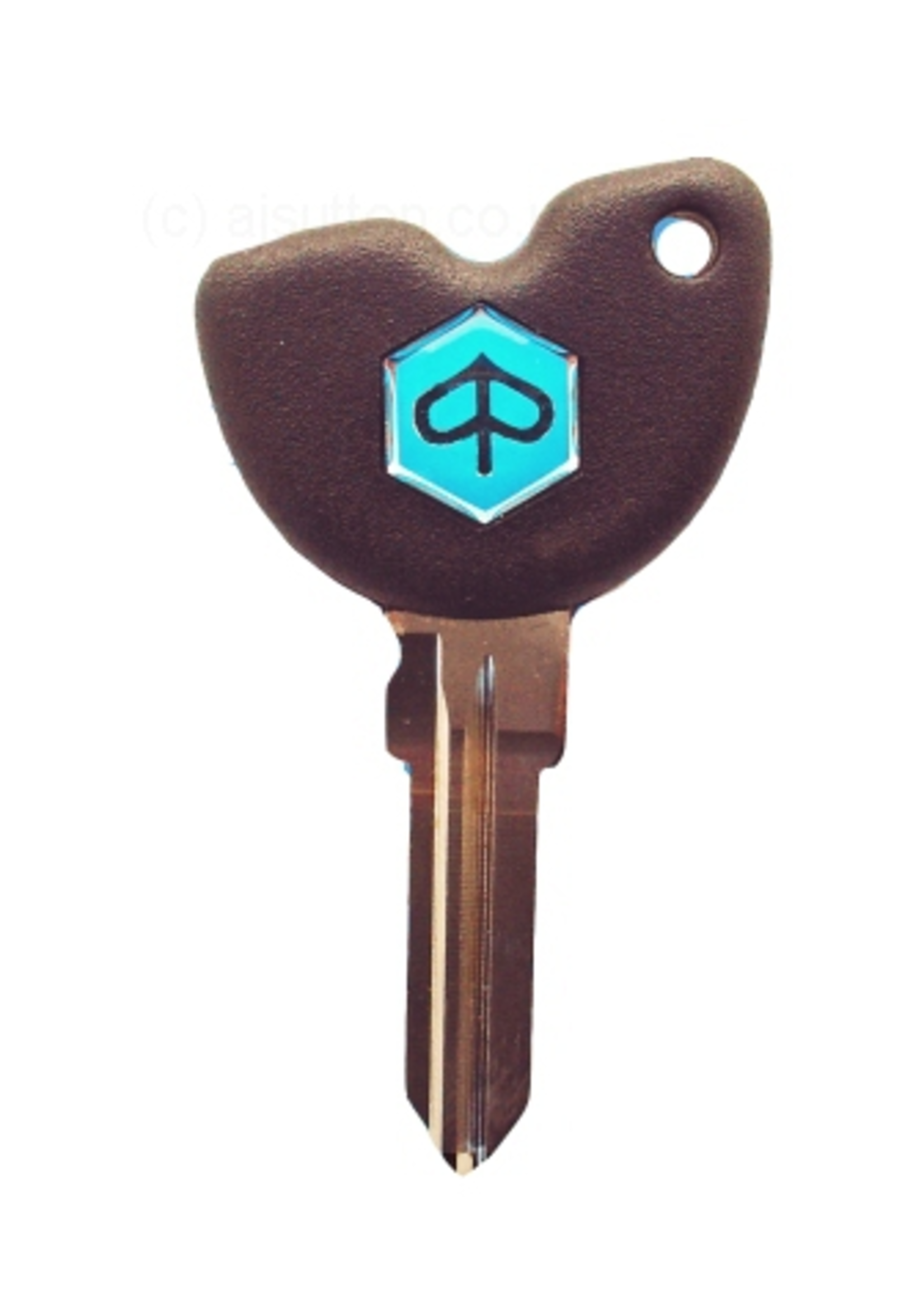 Parts Key Blank, Piaggio Black (With Immobilizer)