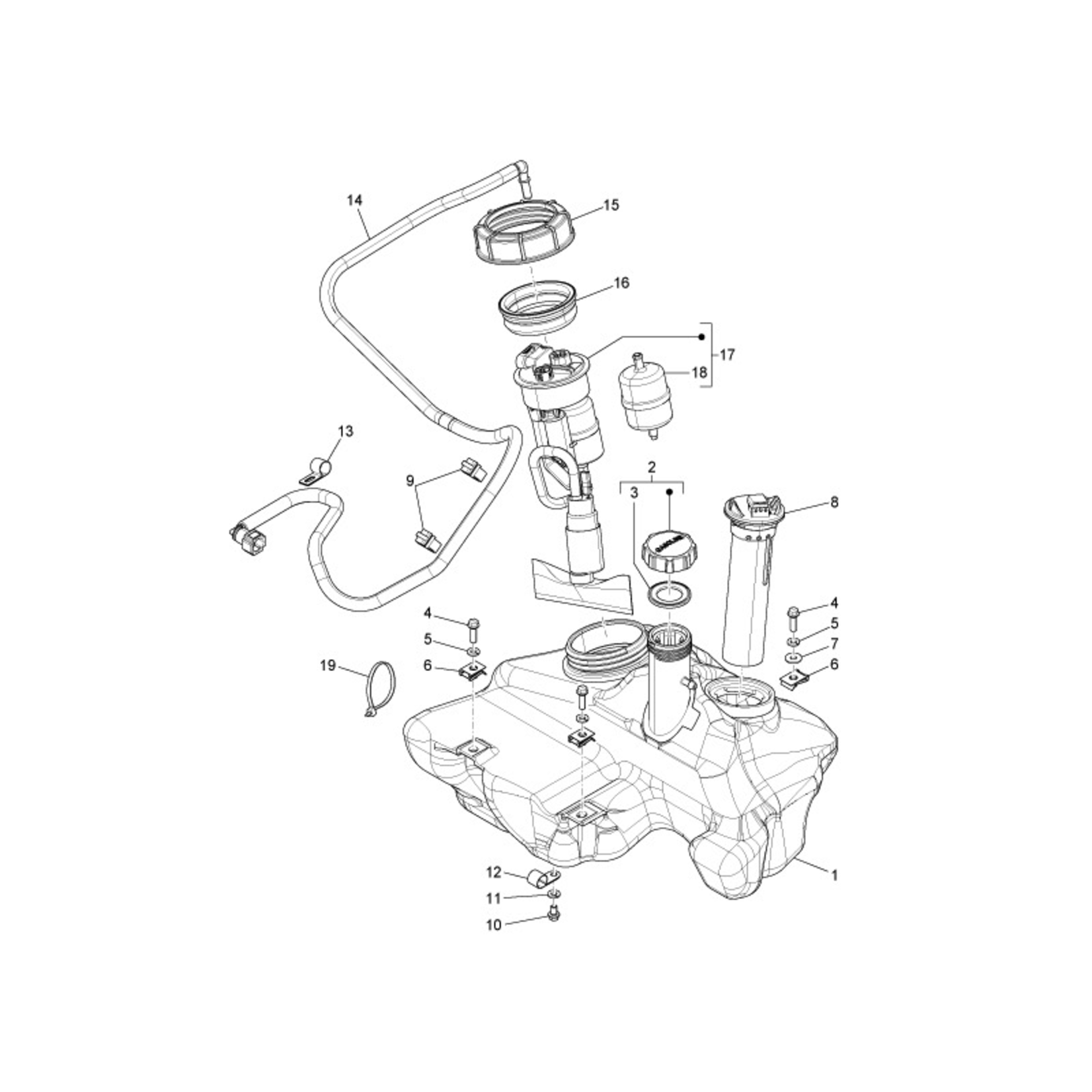 Parts Fuel Pump Gasket to Tank (A03)