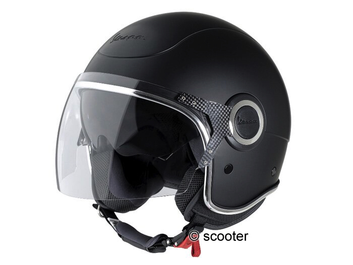 Helmet, Vespa VJ Matt Black - Vespa Toronto West