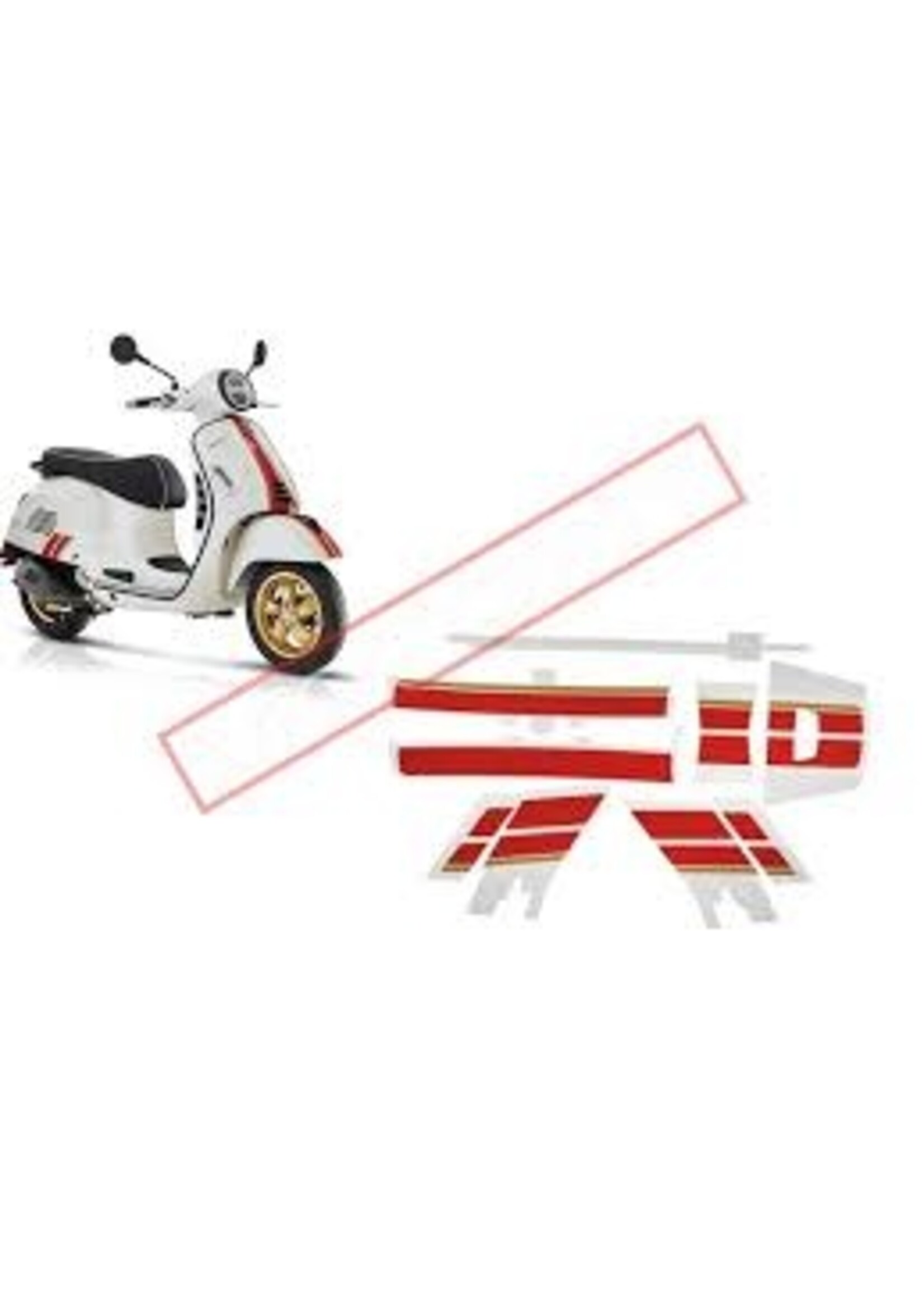 Sticker Set, GTS Racing 60's White/Red/Gold