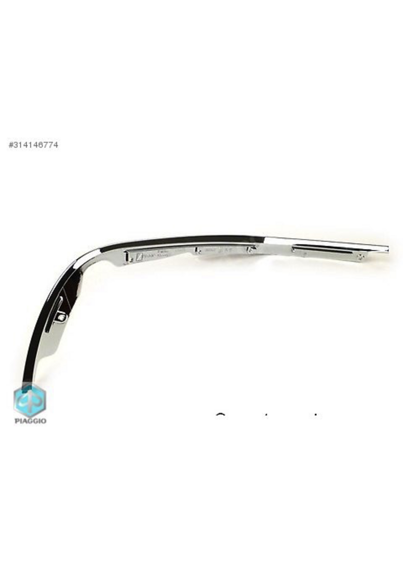 Parts Legshield Bead, Primavera/Sprint RH Chrome Upper