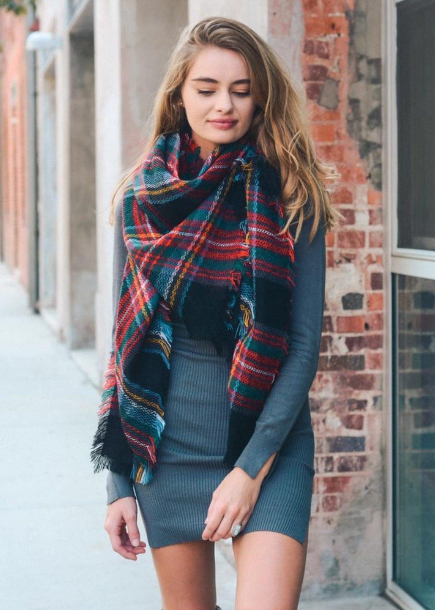 Waterbury Plaid Blanket Scarf pattern by Alexandra Tavel