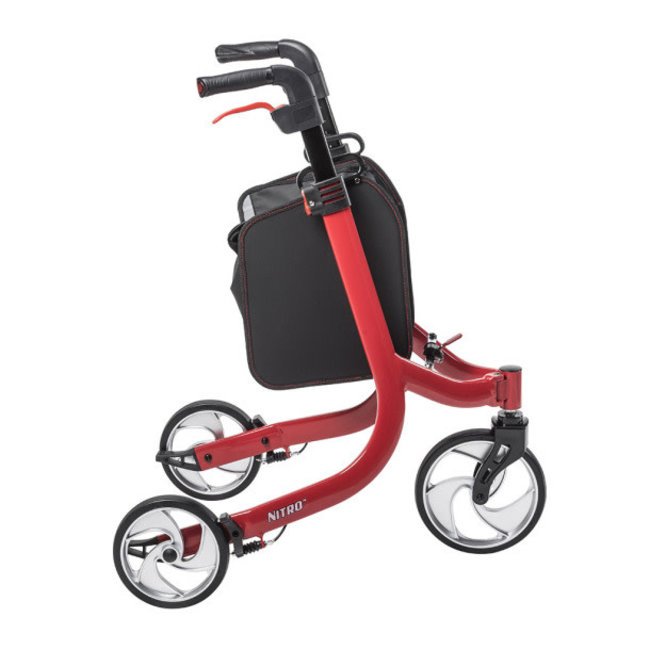 Drive Medical Drive Nitro 3-Wheel Walker, Red