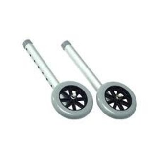 Replacement 5" wheel set for front wheel walkers - silver