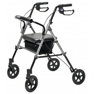 Lumex Set-N-Go WIDE Height Adjustable 4 Wheel Walker - AZ MediQuip
