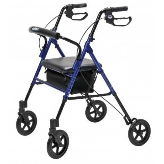 Lumex Set-N-Go WIDE Height Adjustable 4 Wheel Walker