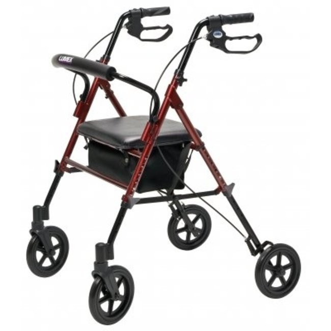 Lumex Set-N-Go WIDE Height Adjustable 4 Wheel Walker