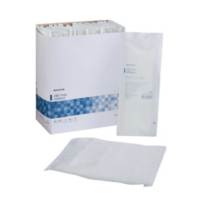 Abdominal Pad McKesson NonWoven / Cellulose Sterile
