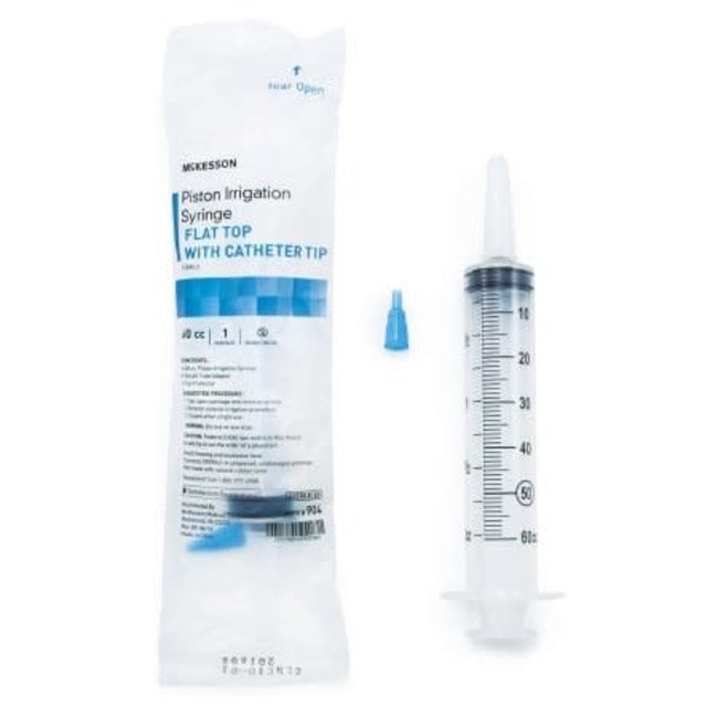 Irrigation Syringe 60 mL Catheter Tip Without Safety