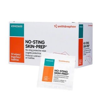 No-Sting Skin-Prep pad, box of 50 packets (d.cd)
