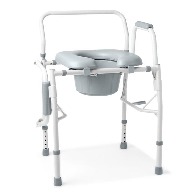 Medline Padded Seat Drop Arm Commode