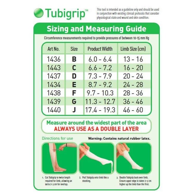 Tubigrip Tubular Support Bandage 3 Foot Standard Compression Pull On AZ MediQuip