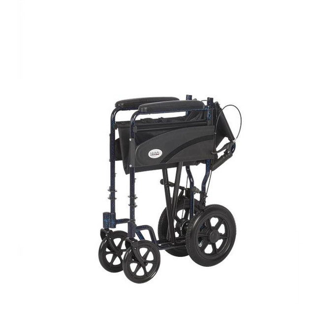 AZ MediQuip Deluxe Transport Chair with 12 Inch rear wheels