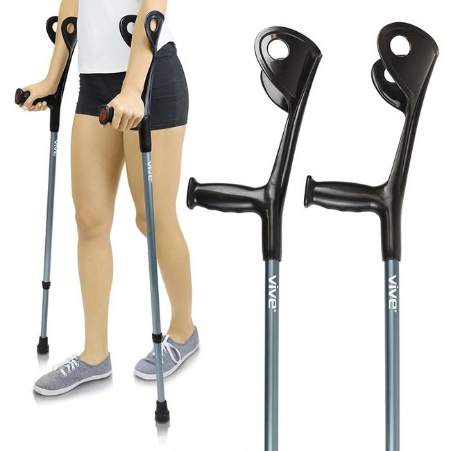 Vive Ergonomic Grip Forearm Crutch