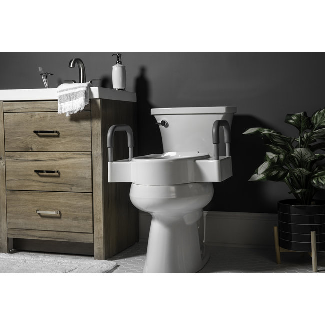Bemis Dual-Lock 4.5" Elevated Toilet Seat Riser with Arms