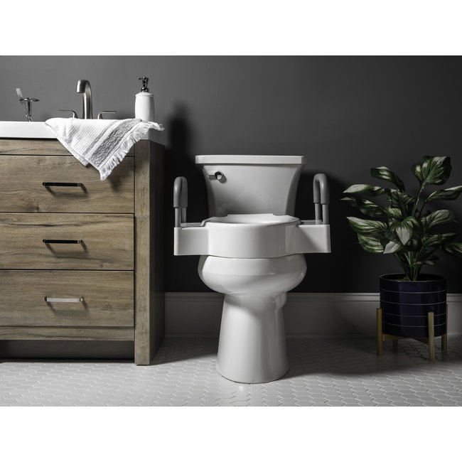 Bemis Dual-Lock 4.5" Elevated Toilet Seat Riser with Arms