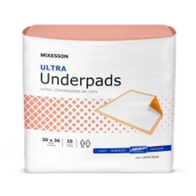 McKesson Disposable Underpad Fluff / Polymer Heavy Absorbency 30x36 Case
