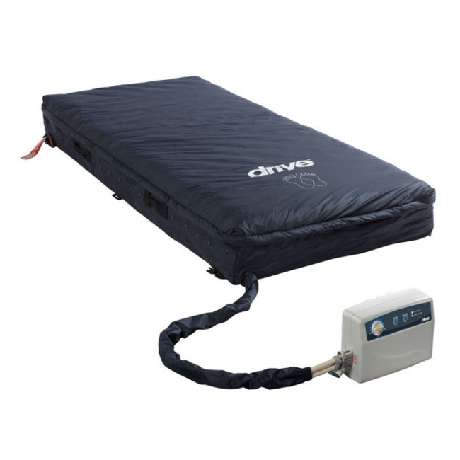 Drive Medical Drive Med-Aire Assure 5" Air + 3" Foam Base Alternating Pressure and Low Air Loss Mattress System, 36x80