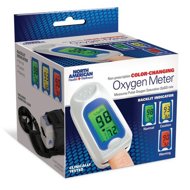 AZ MediQuip Fingertip Pulse Oximeter with Color Changing Display