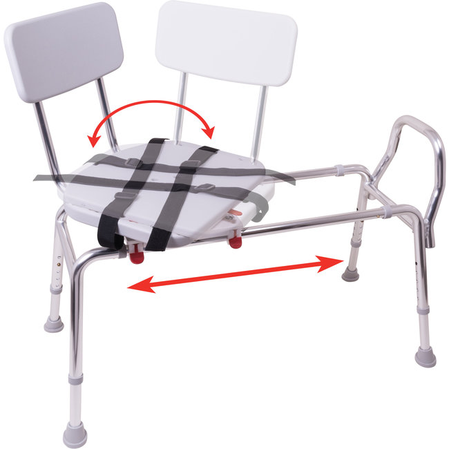 Bath Transfer Bench with Rotating & Sliding seat