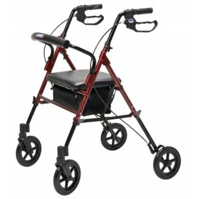 Lumex Set-N-Go WIDE Height Adjustable 4 Wheel Walker