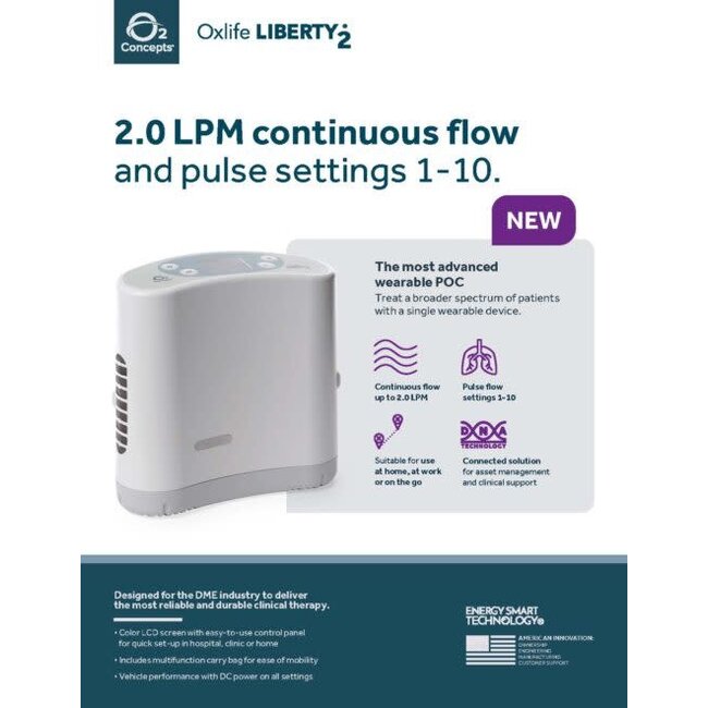 O2 Concepts Oxlife LIBERTY2 Portable Oxygen Concentrator