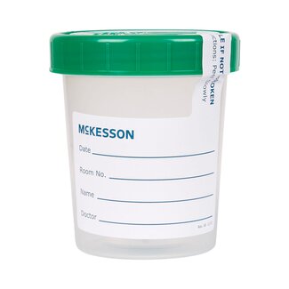 Specimen Container Polypropylene Screw Cap 4 oz. Sterile