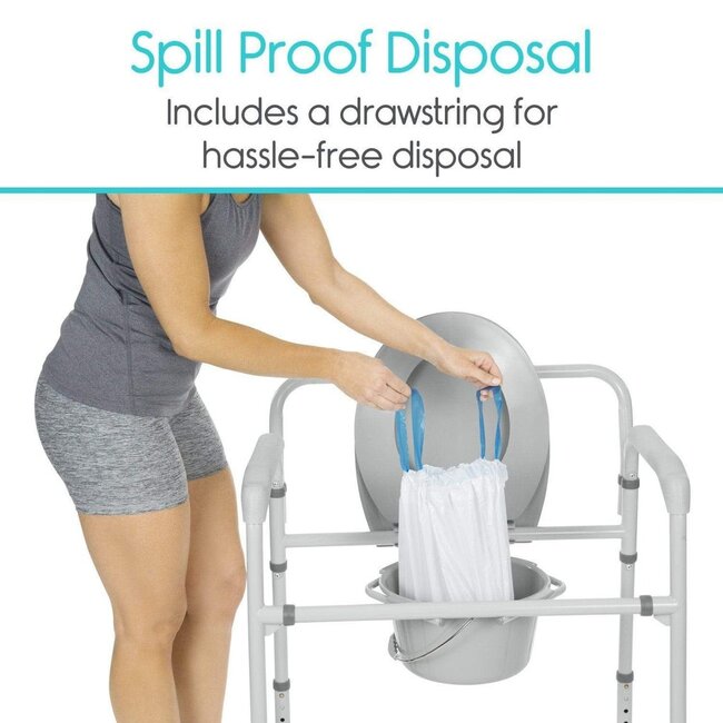 Vive Commode Pail Liners Box of 24