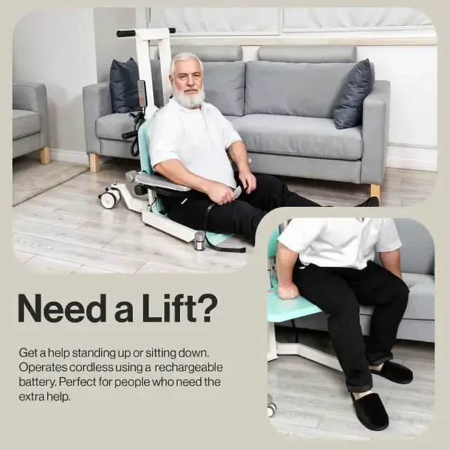 SuperHandy GoRise TX Electric Floor to Chair Transfer Assistance, 500Lbs Weight Limit