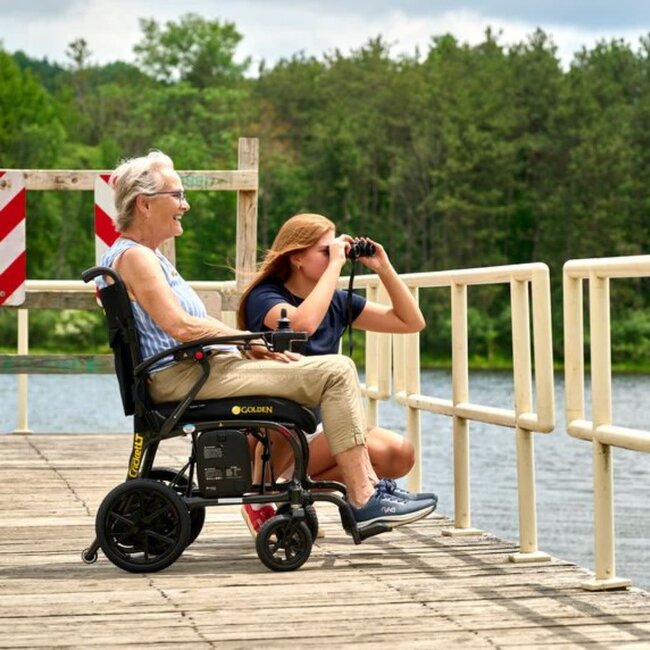 Golden Technologies Cricket LT GP309 Folding Power Wheelchair Carbon Fiber