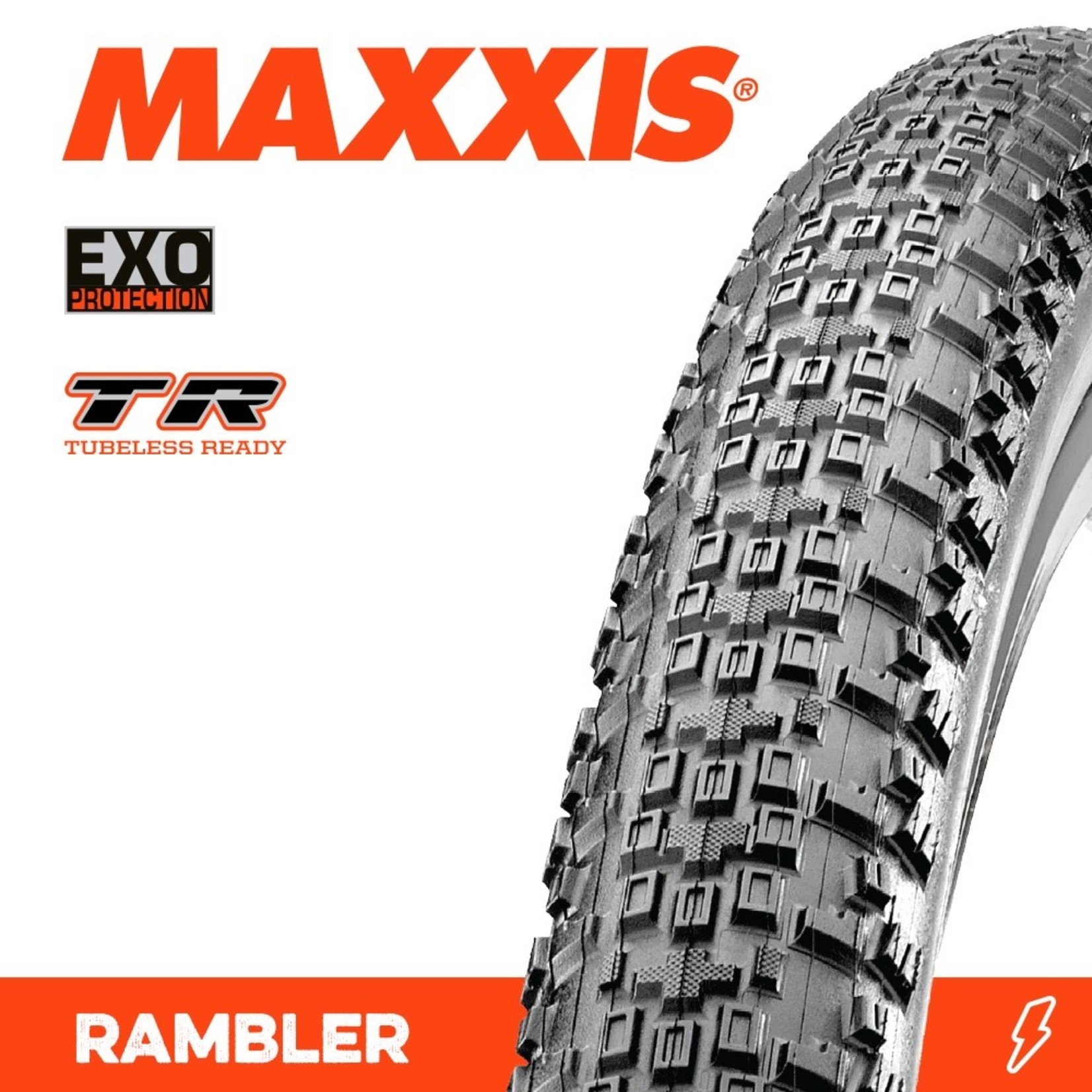 Maxxis Maxxis, Tyre Rambler 700x50c Exo TR 120TPI Black