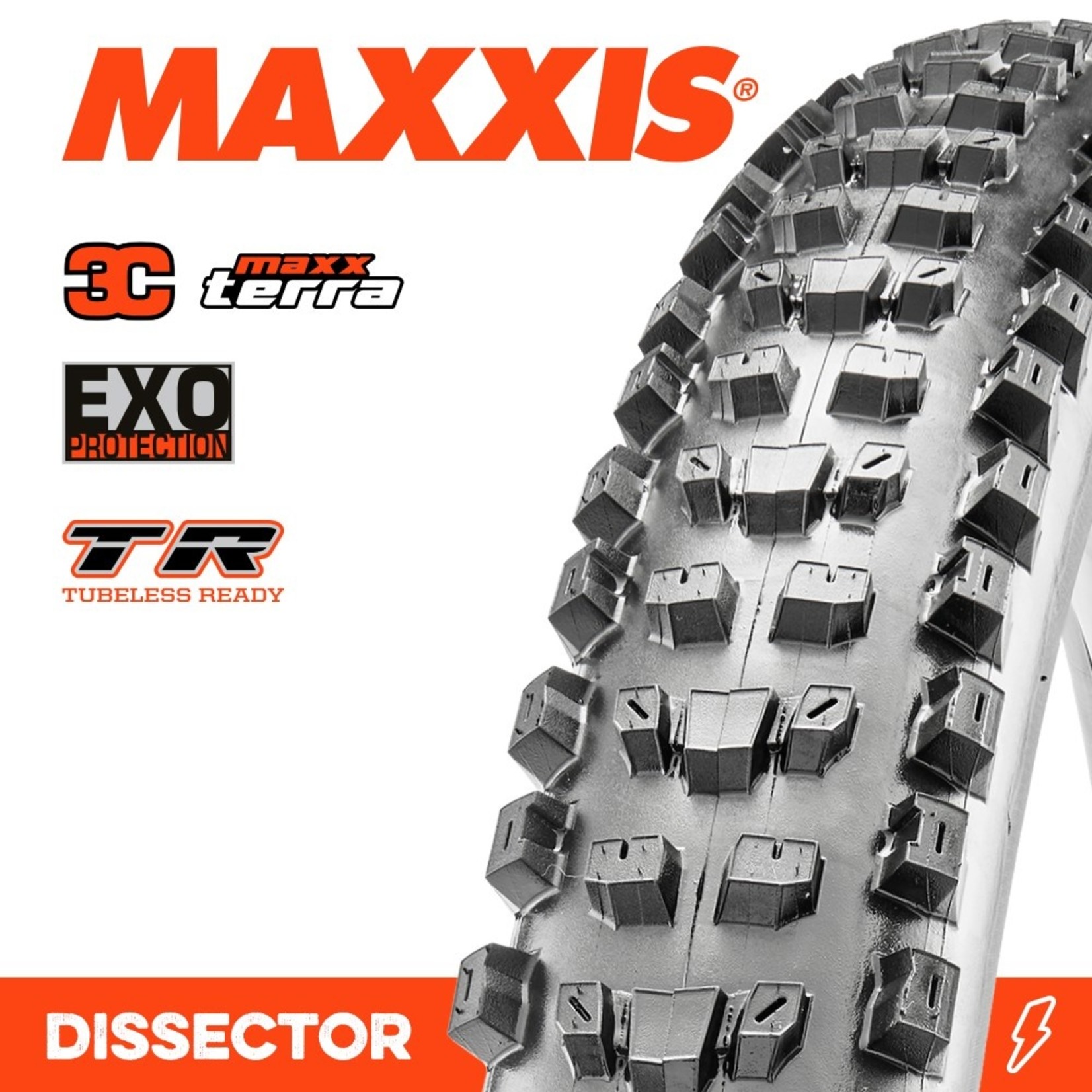 Maxxis Maxxis, Tyre Dissector 27.5x2.40WT 3C Terra EXO TR 60TPI Black