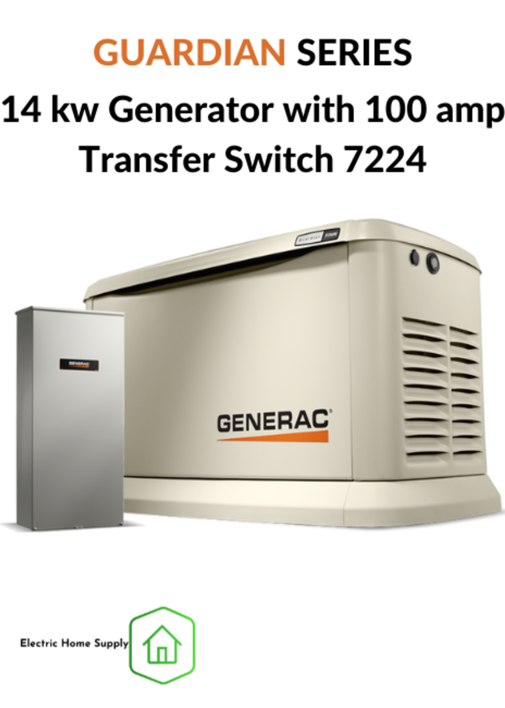 14kW Whole House Generator with 100-Amp 16-Circuit Automatic Switch | 7224 - Electric Home Supply