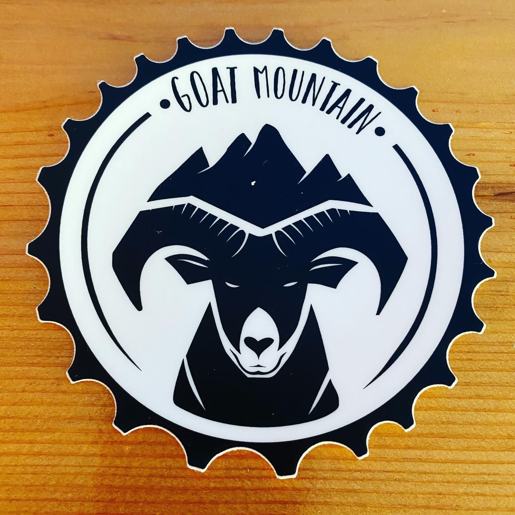 Goat Mountain Sticker - White
