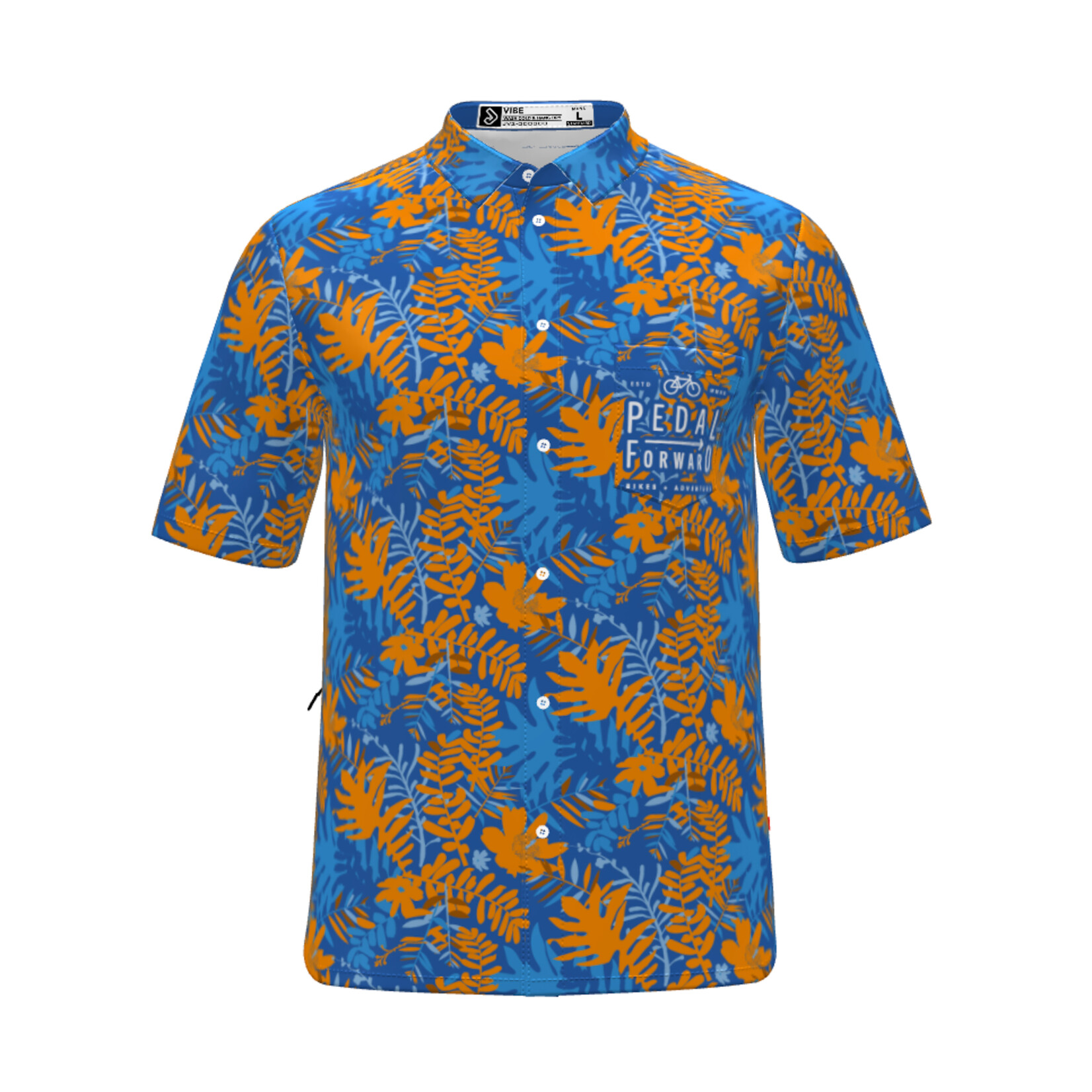 Pedal Forward Pedal Forward Vibe Shirt Orange Blue