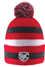 Winter Wear 4109 Knit Hat Striped w/pom