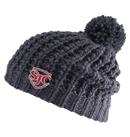 Headwear 4002 Chuncky Knit Hat w/pom