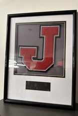 Spirit Item Varsity letter display frame with engraved plate
