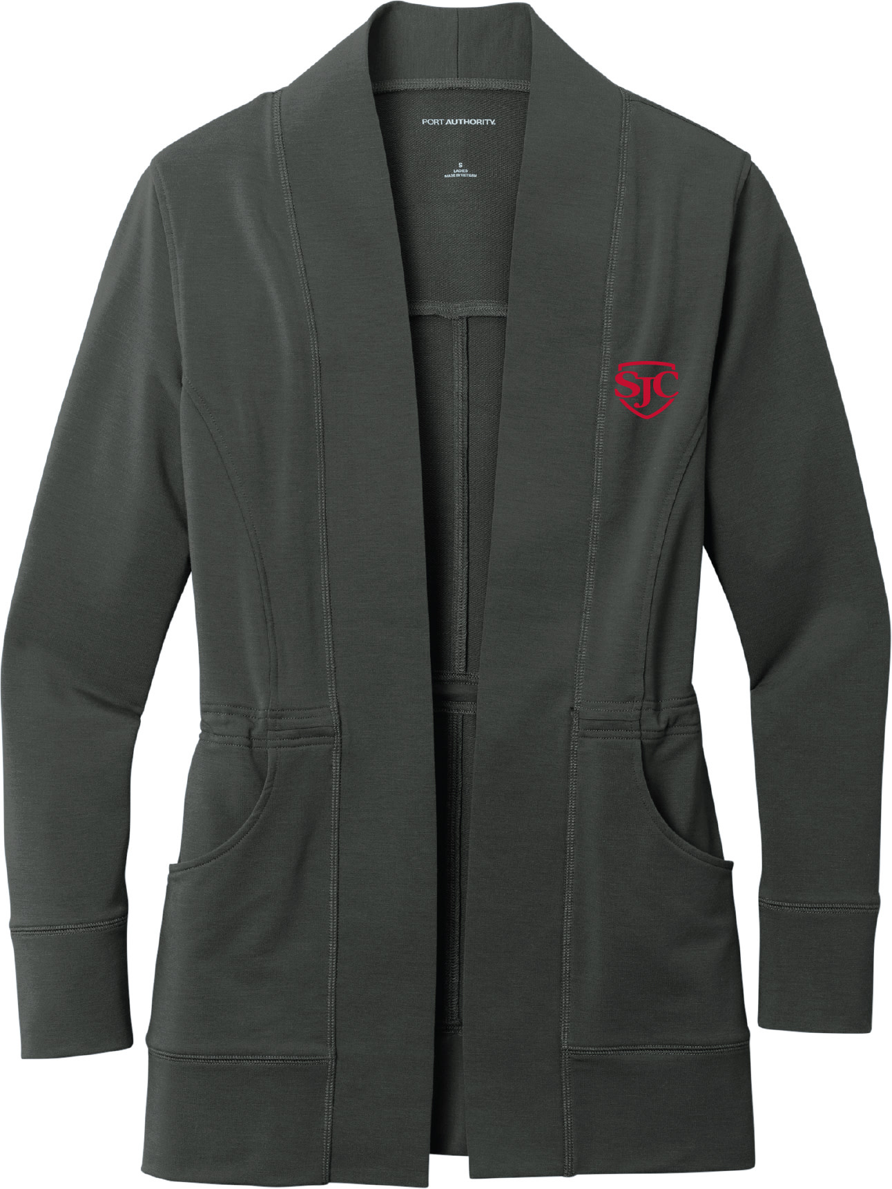 college House CH09001LK825 Ladies Microterry Cardigan