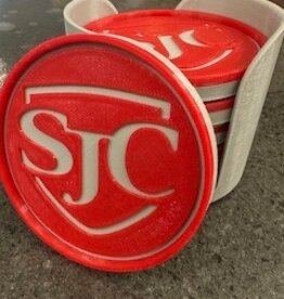 SJC PZ07073 SJC Coaster set of 6 with holder