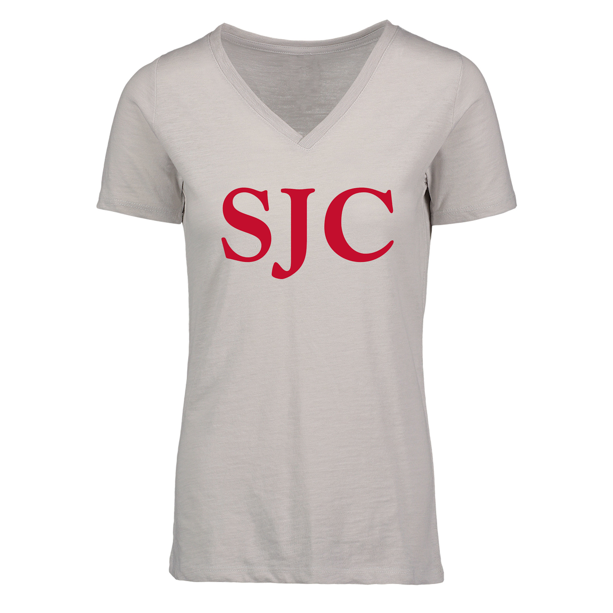 MV Sports MVS01001W20470 Vera Ringspun Slub V-neck S/S Tee