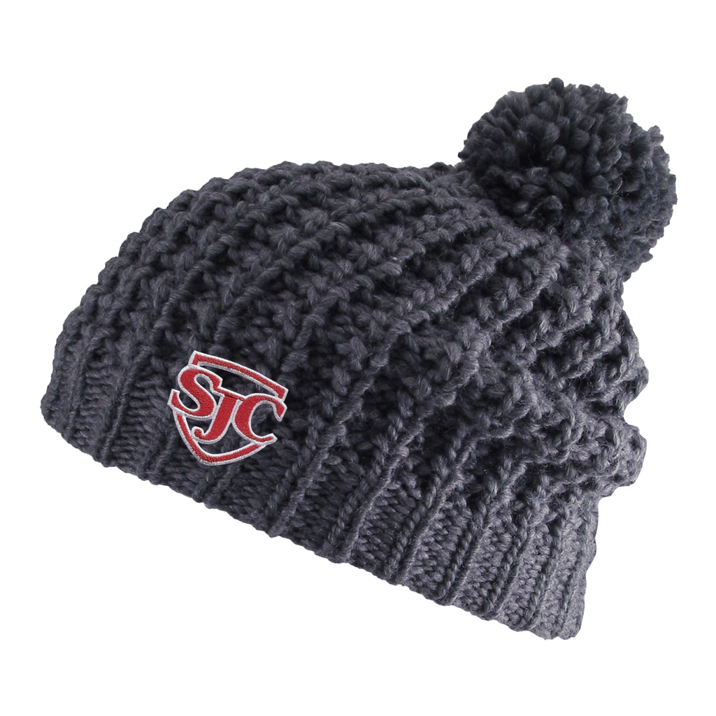 Headwear 4002 Chuncky Knit Hat w/pom