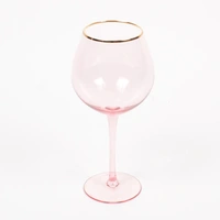 8 Oak Lane Pink Wine Glass