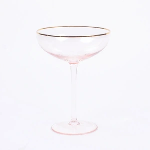Pink Coupe Glass