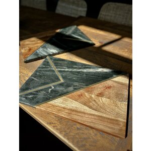 Black Marble and Wood Board